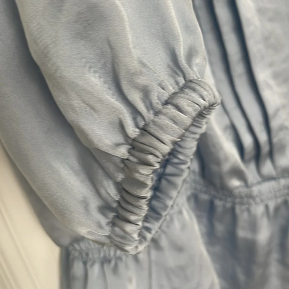 Michael Kors long sleeve v neck top size large satin - Picture 8 of 13